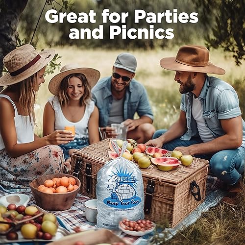 Miniatura 7 de Bolsas de hielo de 8 libras con cordón, paquete de 50 bolsas resistentes para máquinas de hielo, reutilizables, almacenamiento para congeladores