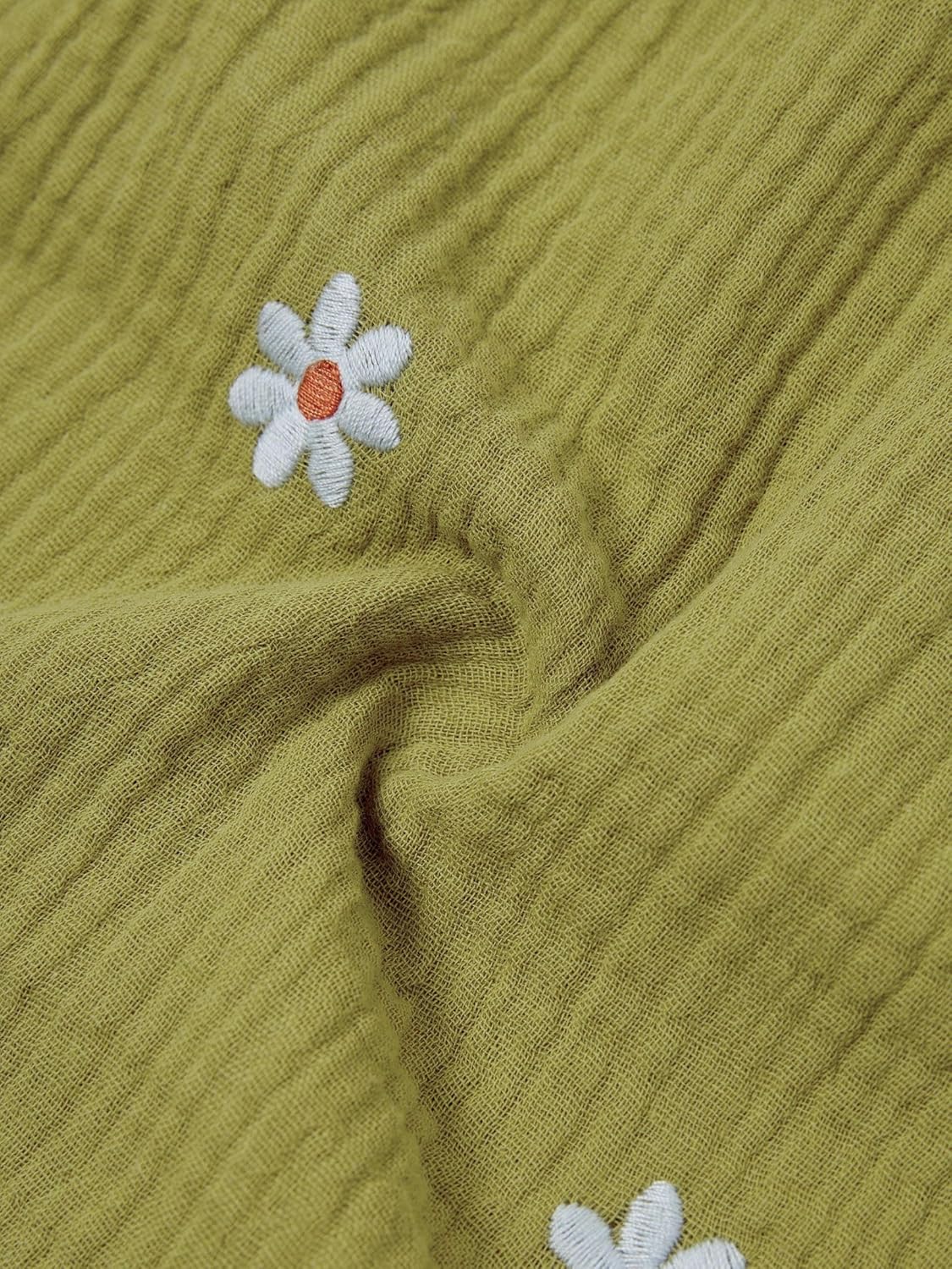 Sunny Spirit Girls Dresses Spring Maxi Tween Boho Floral Long Puff Sleeves Square Neck Embroidered Smocked Dresses 5-14 Years - Image 7