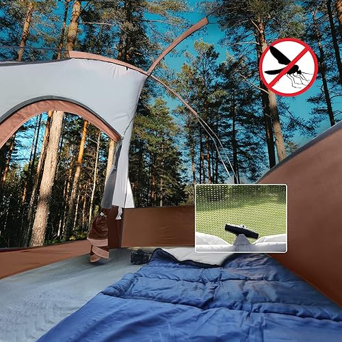 Miniatura 4 de Tienda de campaña para 2 personas, resistente al viento, resistente al viento, con lluvia, fácil de instalar, tiendas de campaña portátiles para