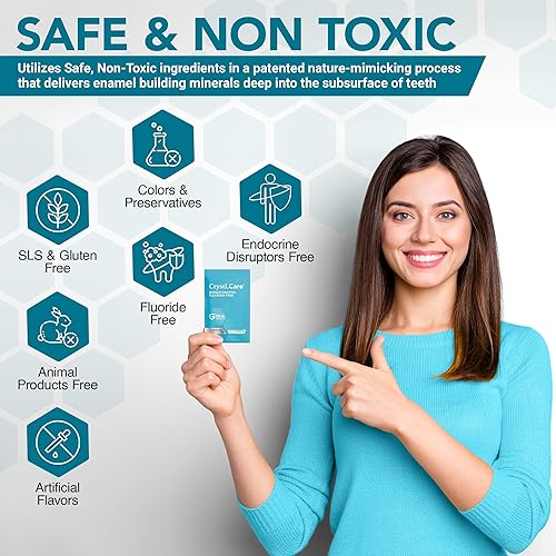 Miniatura 5 de CrystLCare - Tratamiento de sensibilidad dental para un alivio duradero para adultos y niños, tiras dentales sensibles para remineralización de