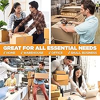 Vista 6 de Cinta adhesiva King. Cinta de embalaje transparente, 60 yardas por rollo (paquete de 6rollos). Compuesto más fuerte y más grueso.