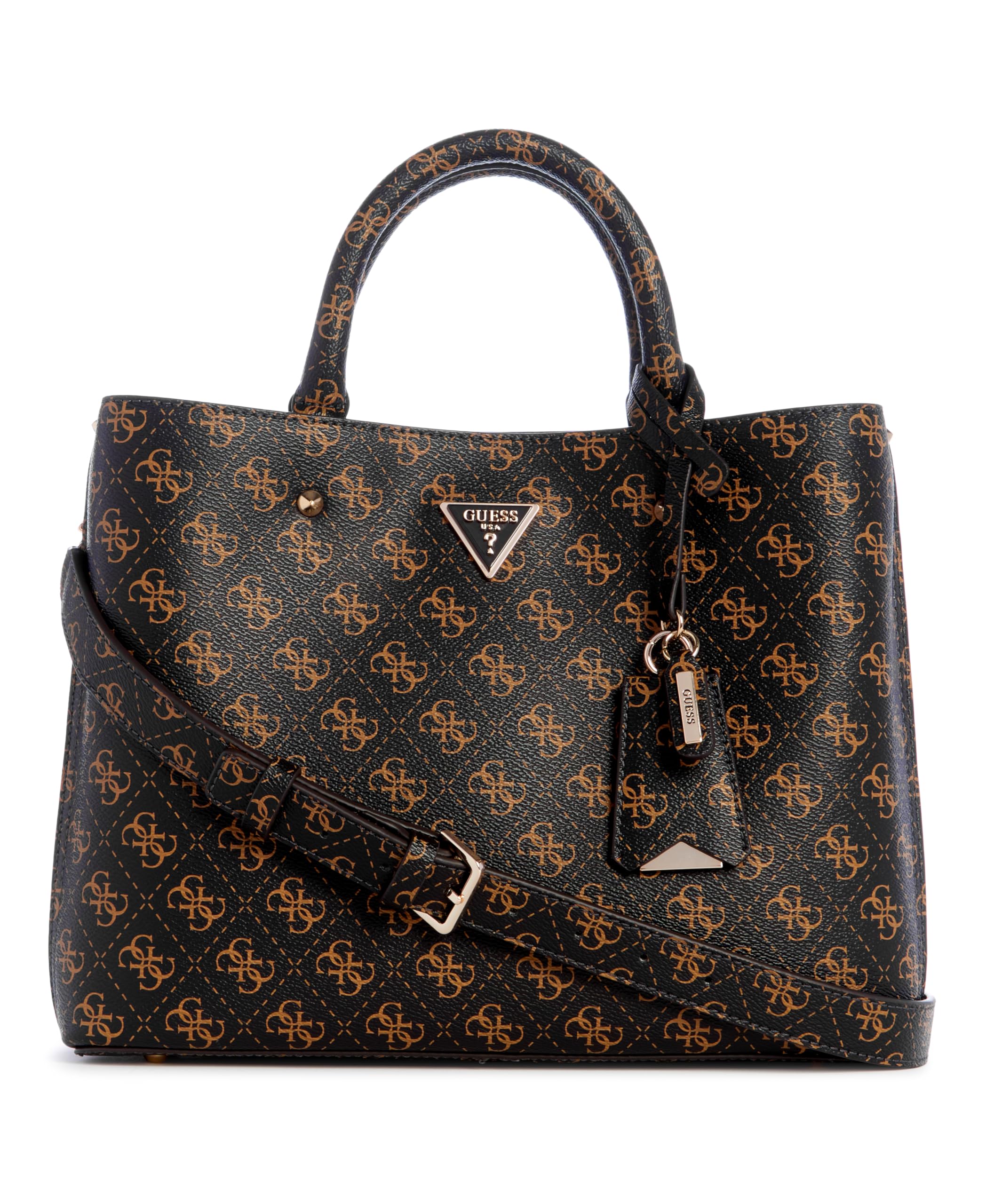 GUESS Women Polyester Stylish Meridian Satchel Bag (Brown) (B0CX99TJWR) Amazon Price History, Amazon Price Tracker