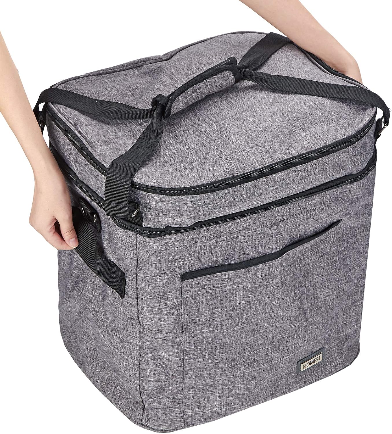 HOMEST Carrying Bag for Ninja Foodi 9-in-1 Pressure, Slow Cooker, Air Fryer with 6.5-8 Quart, Insulated Travel Carrier with Easy to Clean Lining, Top Zip Compartment and Accessory Pocket, Grey : Home & Kitchen