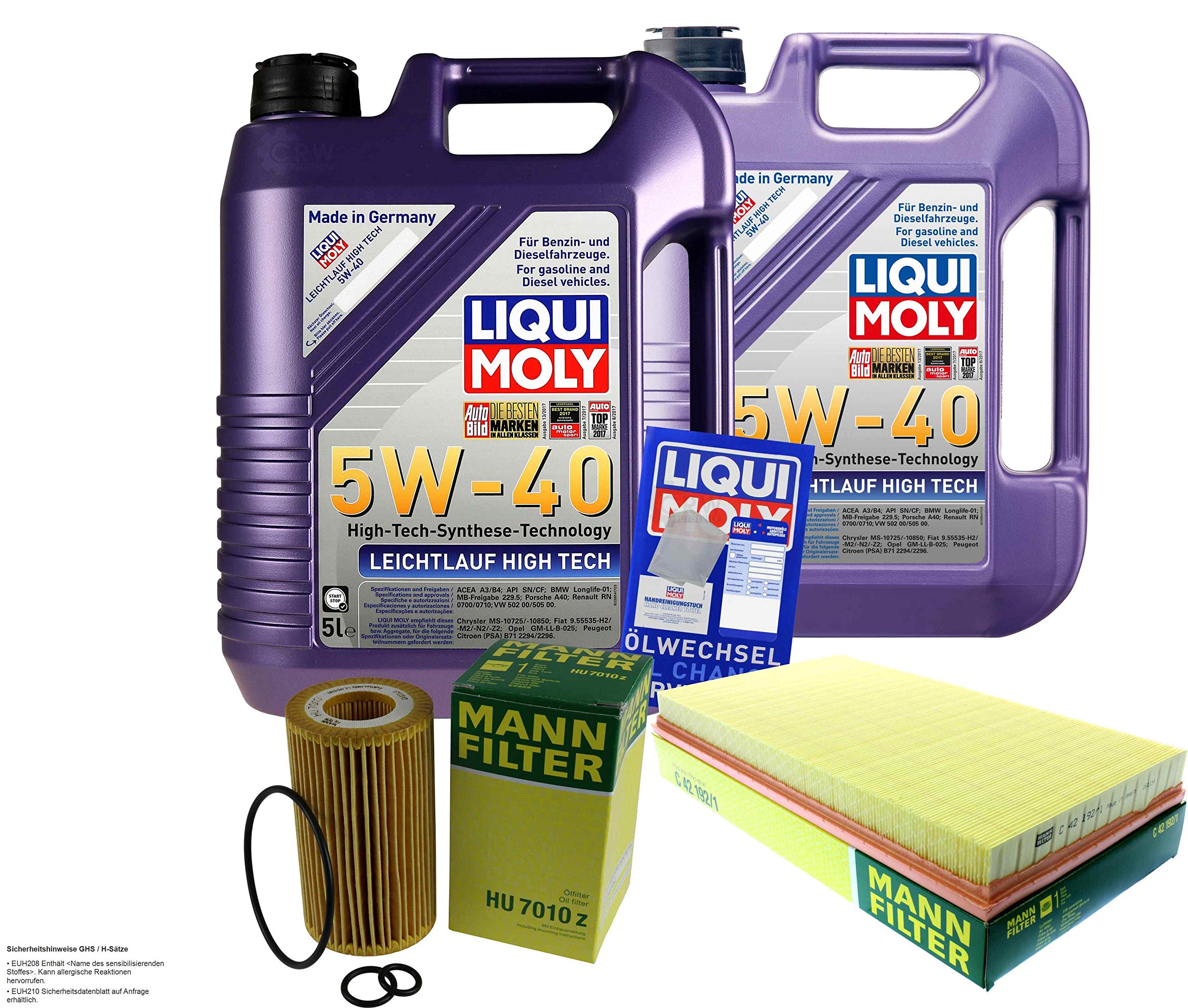 Kit d'inspection 10 l LM LL High Tech 5W-40 + filtre à air MANN