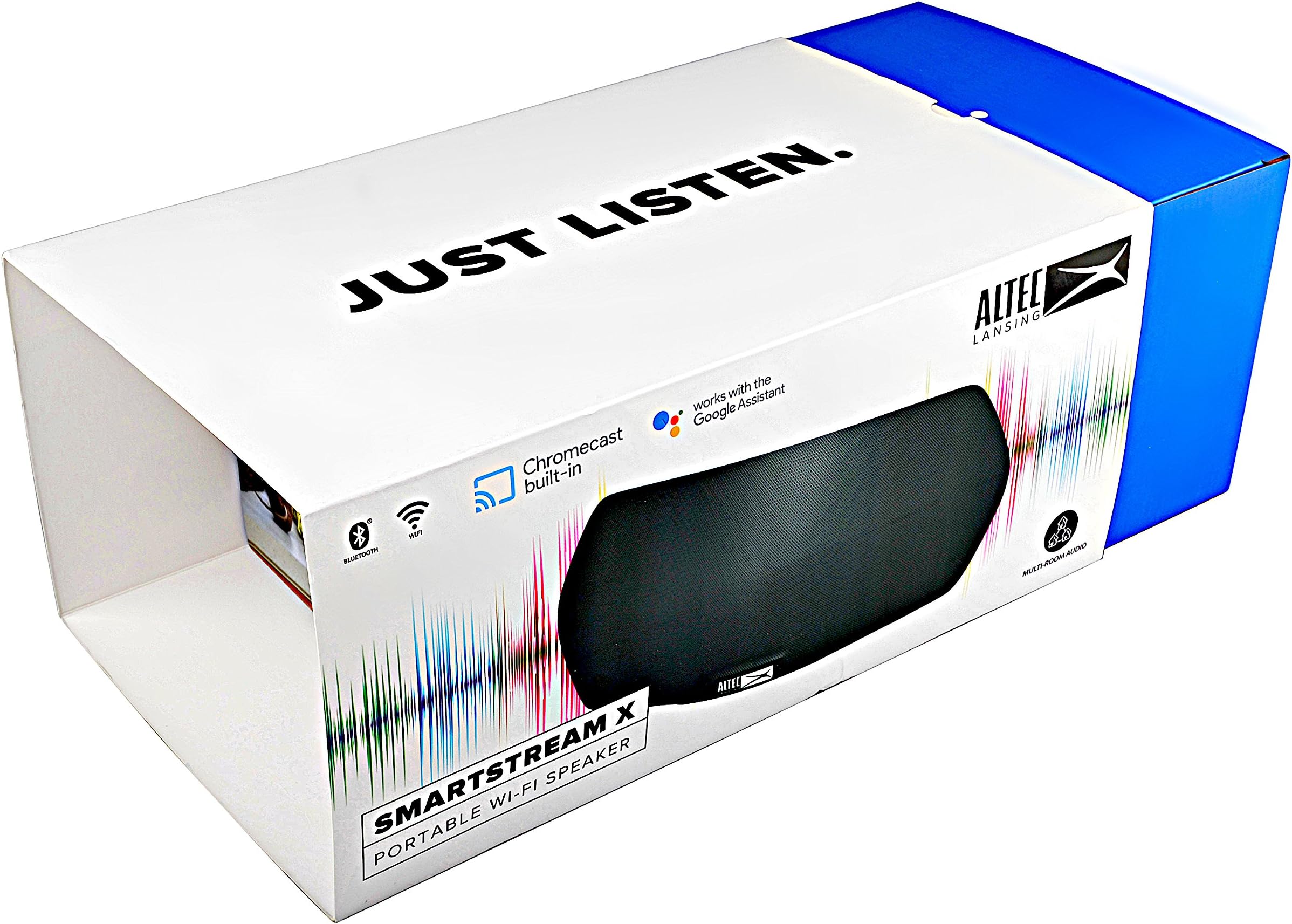 Altec Lansing Smartstream X Portable Wi-fi Speaker with Google Chromecast - Waterproof Bluetooth Speaker with Google Assistant Built-in