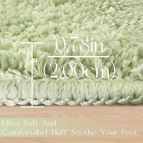 Miniatura 4 de Tititex Alfombra de baño de lujo verde salvia, 16 x 24 pulgadas, alfombra de baño de microfibra extra suave y absorbente, alfombra de baño de felpa