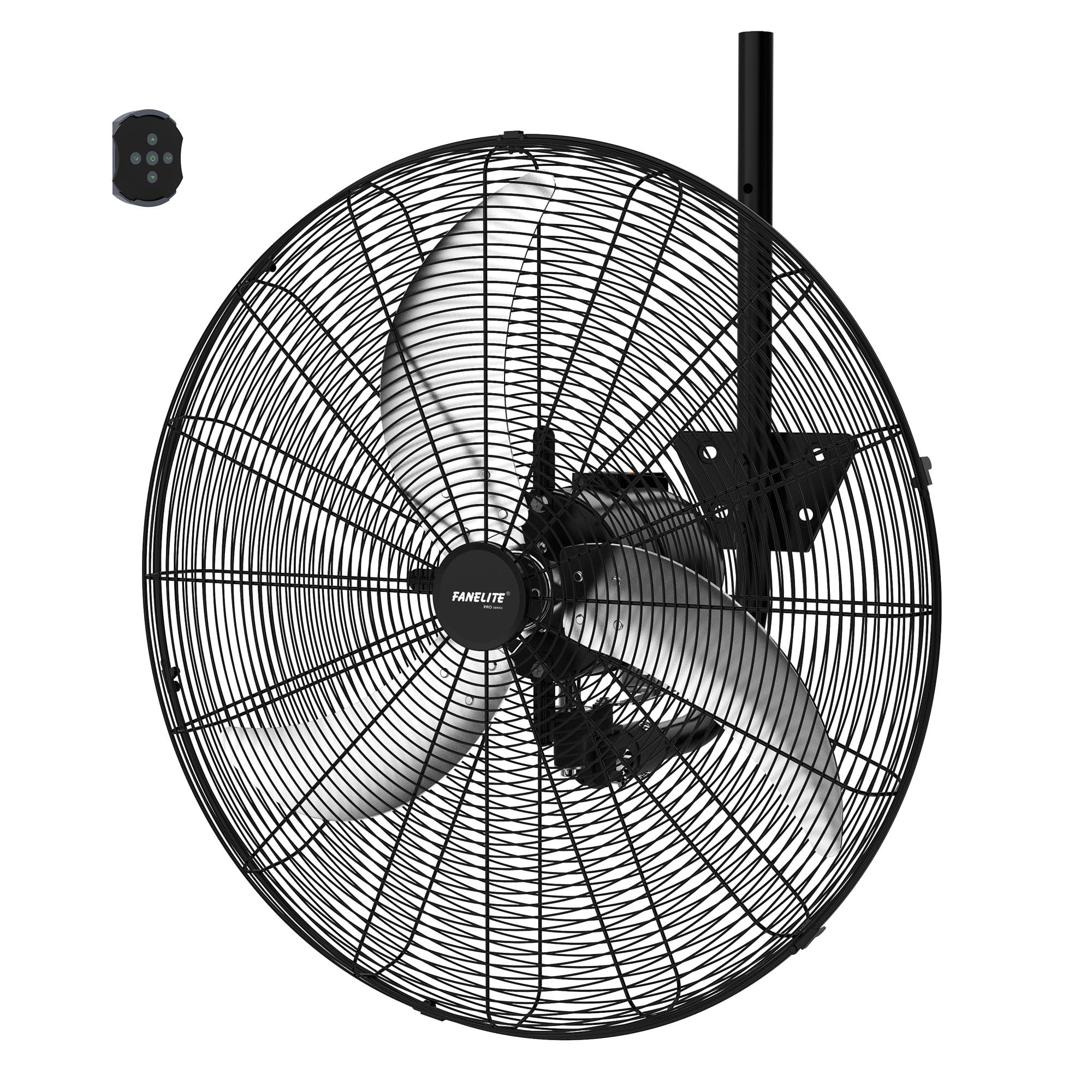 Fanelite Ventilateur mural professionnel FW65-DC – 65 cm – Moteur DC silencieux – Débit d’air 250 m³/min – 6 vitesses – Télécommande – Puissant – Usage pro/commercial