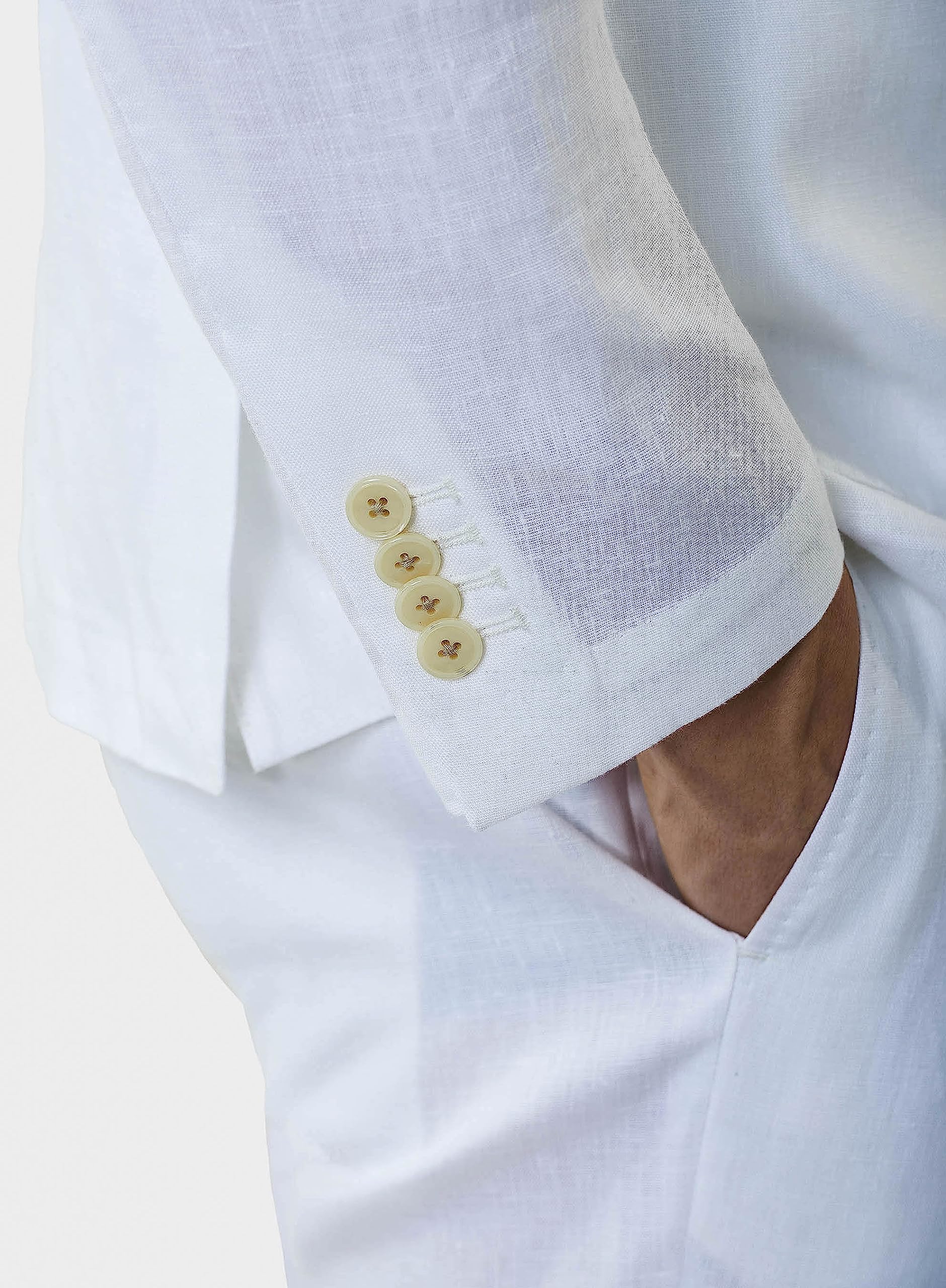 Abito Completo Uomo in Lino Sartoriale Vestito Elegante Cerimonia