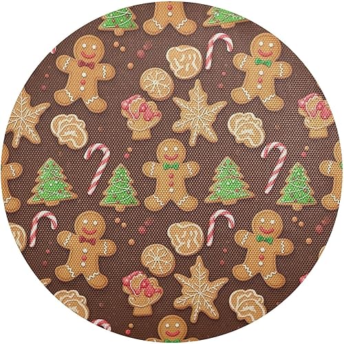 Gingerbread Men Brown Table Placemats, Heat Resistant Non Slip Washable Table Placemats for Kitchen one sizex1