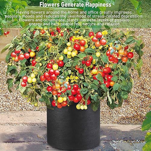 Miniatura 8 de Growpropel Paquete de 8 bolsas de cultivo altas para verduras, tela de aireación no tejida resistente con asas de 5 galones de EE. UU