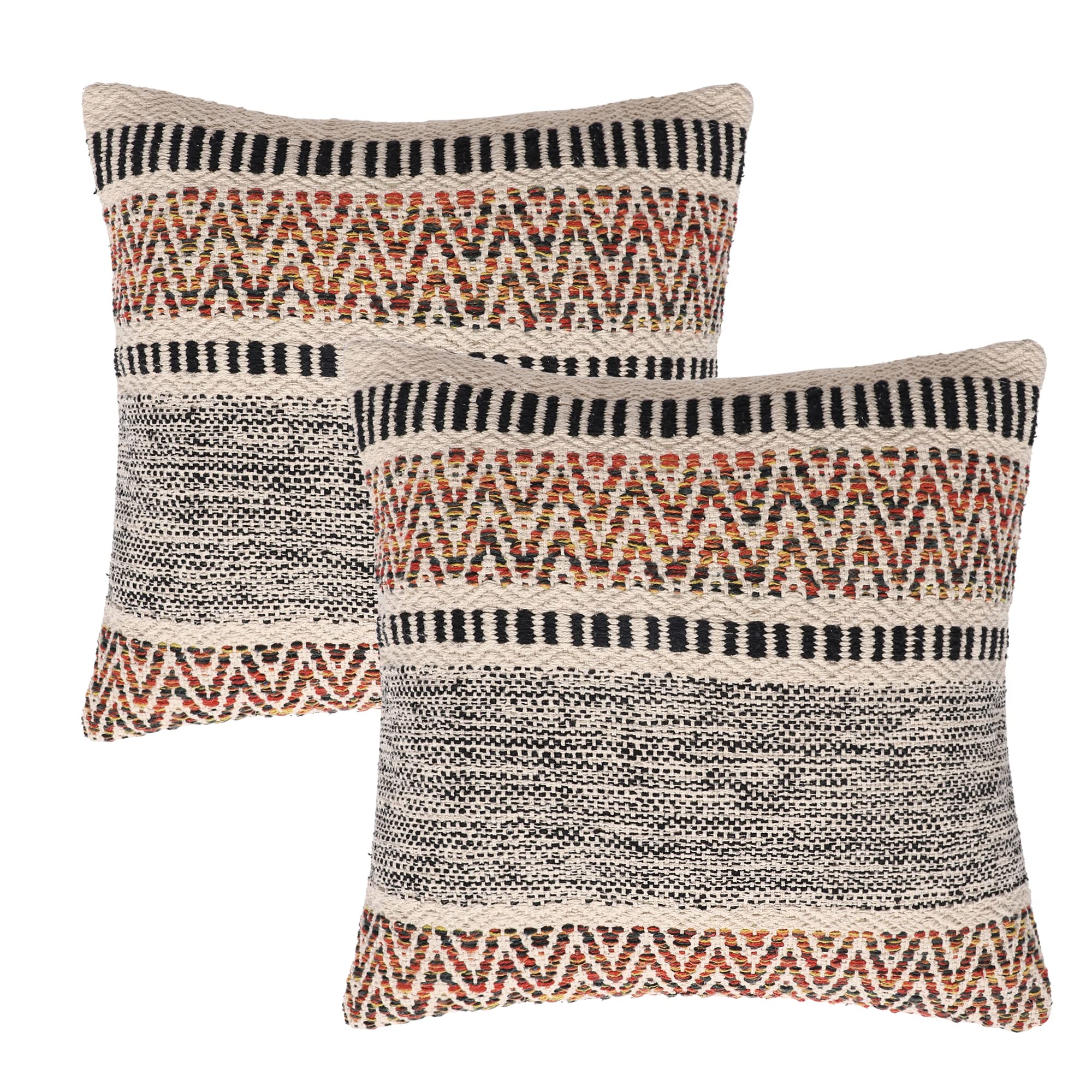 REDEARTH · Textured Throw Pillow Cushion Covers - Boho Tufted Decorative Farmhouse Cases Fall Set for Couch - Sofa - Bed - Dining - Patio - Outdoor - 100% Cotton (18