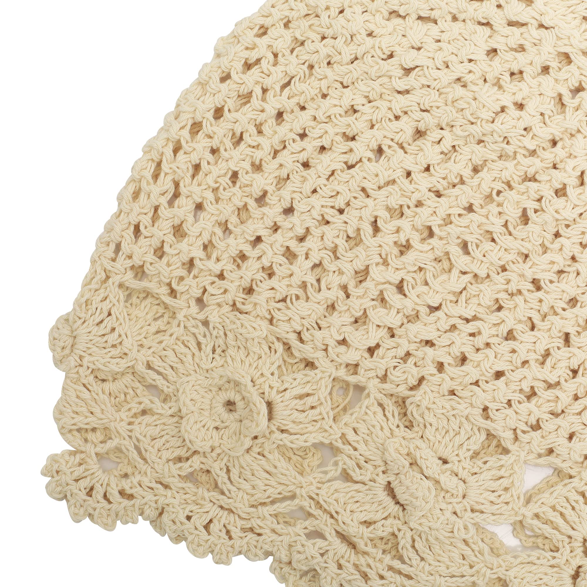ZLYC Damska bawełniana szydełkowana luźna czapka beanie, ręcznie robiona, dzianinowa letnia czapka z czaszką