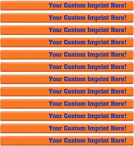 Miniatura 7 de Express Pencils Lápiz carpintero personalizado impreso con tu nombre, logotipo o mensaje, paquete de 12 unidades, fabricado en Estados Unidos (rojo)