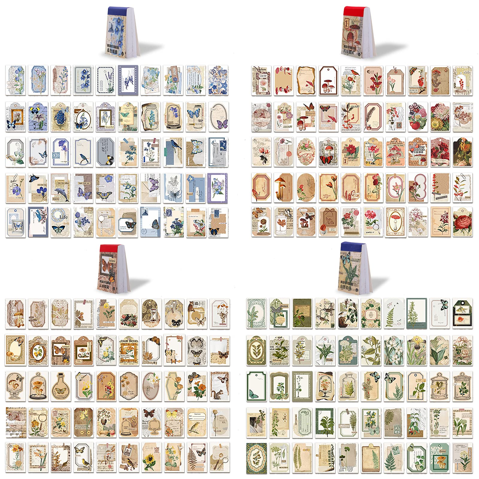 Kit Per Scrapbook E Diario Vintage | Incluso Quaderno A6, Washi Tape, Carta E Adesivi | Ideale Per Principianti