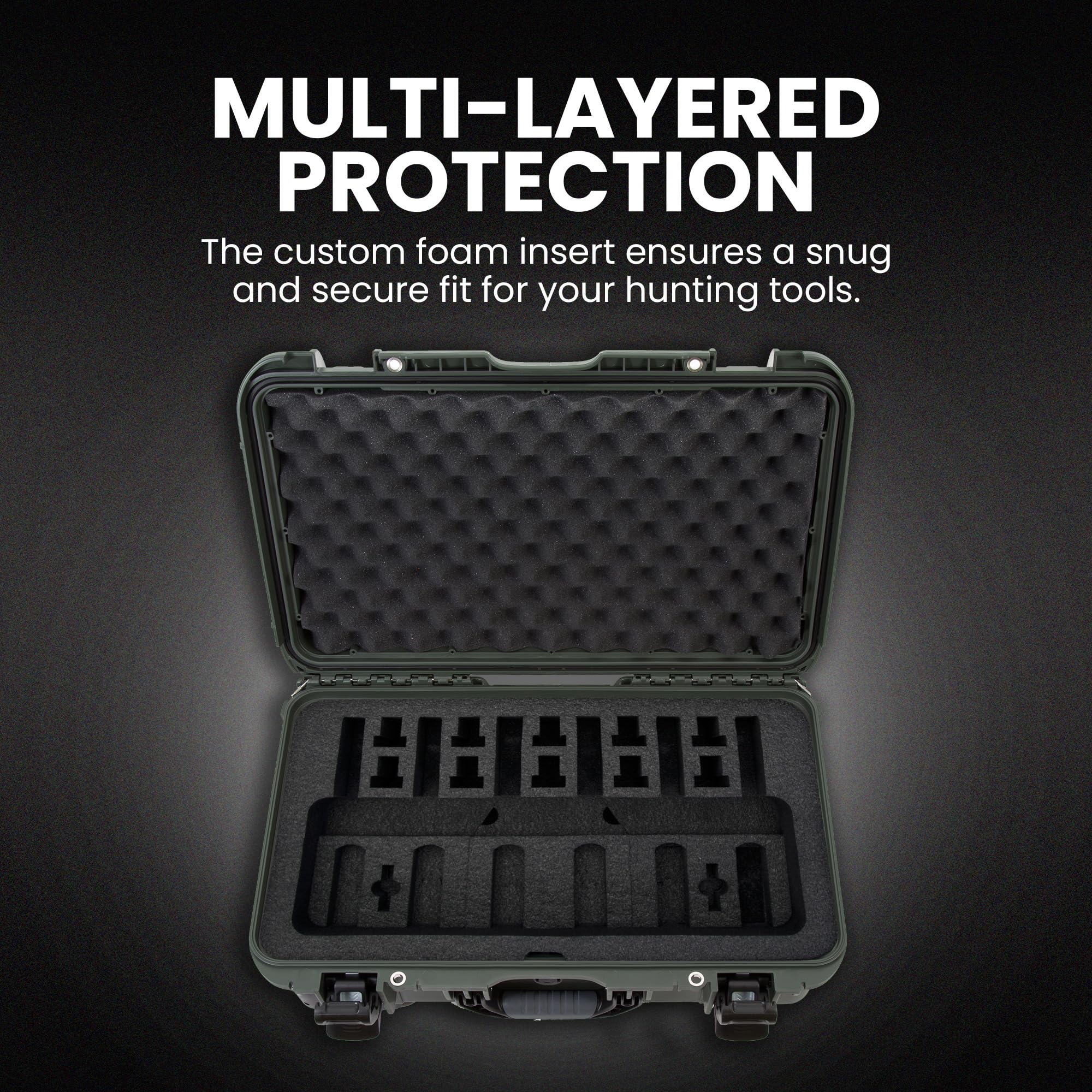 Nanuk 935 - Funda Impermeable para Pistola con Inserto de Espuma para 6UP con Ruedas - 935-6UP6, Medium, Verde Oliva