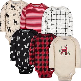 Unisex Baby 6 Pack Long-sleeve Onesies Bodysuit