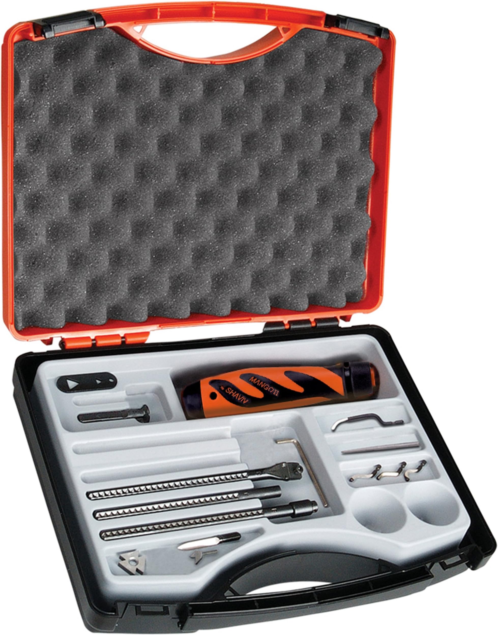 SHAVIV 90085 Top Three Mango II Deburring Tool Starter Kit (12 Pieces in Case)