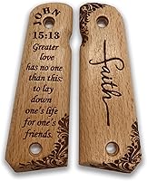 Vista 21 de for 1911: Full Size Wooden Handgun Grips with Bible Verses Series - Fits a Wide Range of 1911 Models - 1911 Accessories