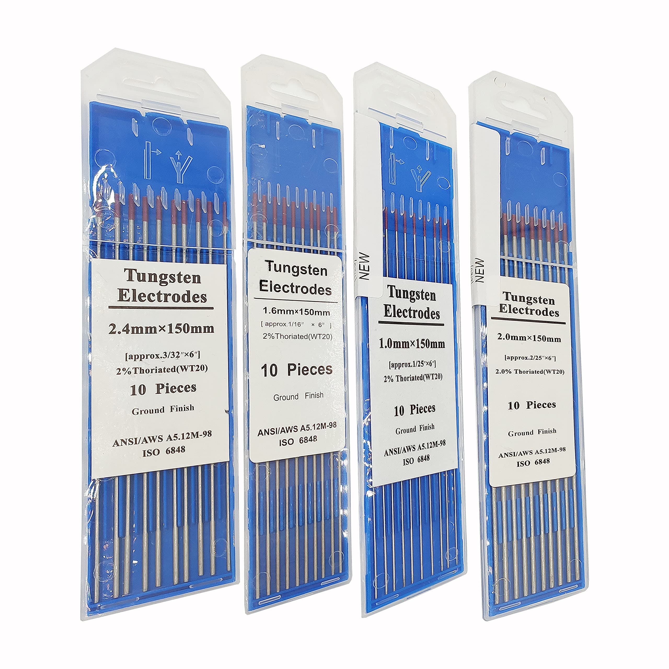 Buy TIG Tungsten Electrodes 2 Thoriated (Red,WL20) 10Pack for Tig