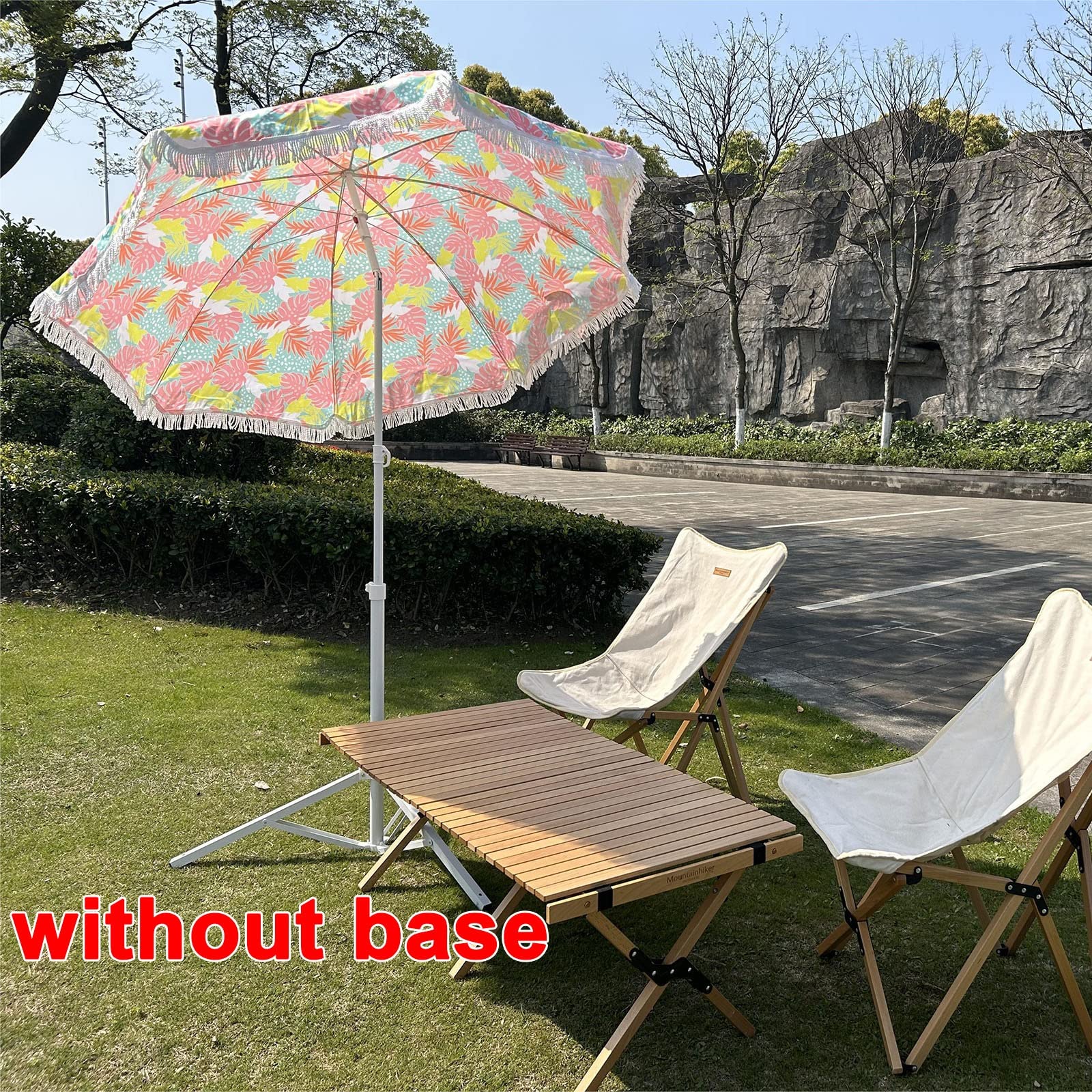 Parasol plażowy, Parasol kempingowy na zewnątrz