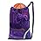 BeeGreen Mesh Drawstring Bag Swim Backpack for Beach Pool Sports Gym Draw String Cinch Bags for Swimming Soccer Basketball Gear Purple