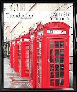 MCS Trendsetter 20x24 Poster Frame Black High-Gloss, Vertical & Horizontal Wall Hanging Large Picture Frame for Photos, Posters & Art Prints (1-Pack)