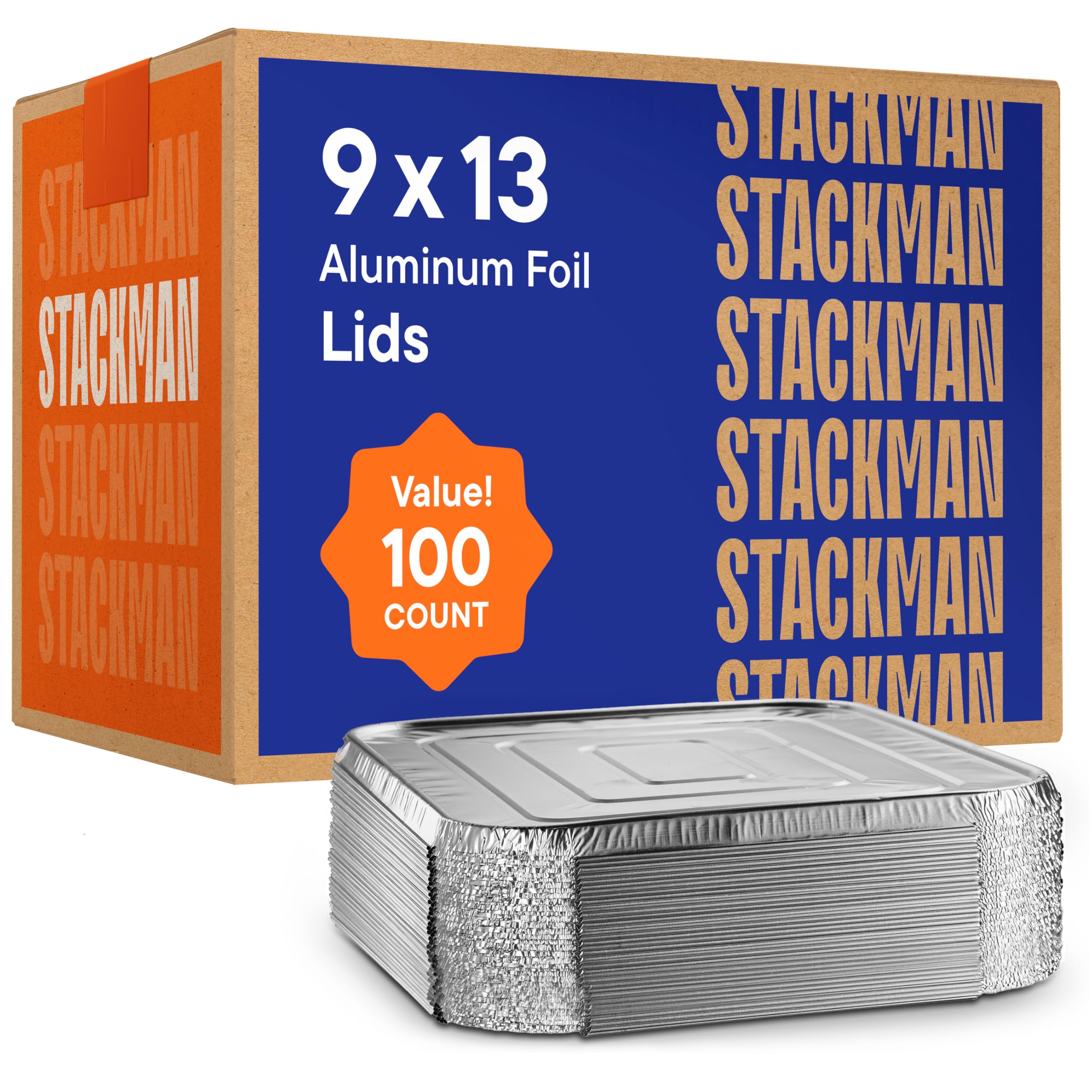 Stack Man Aluminum Lids 100-Bulk-Pack
