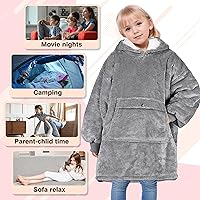 Vista 124 de Catalonia Blanket Hoodie for Kids, Oversized Wearable Sherpa Sweatshirt Pullover for Teens Youth, Gift Idea