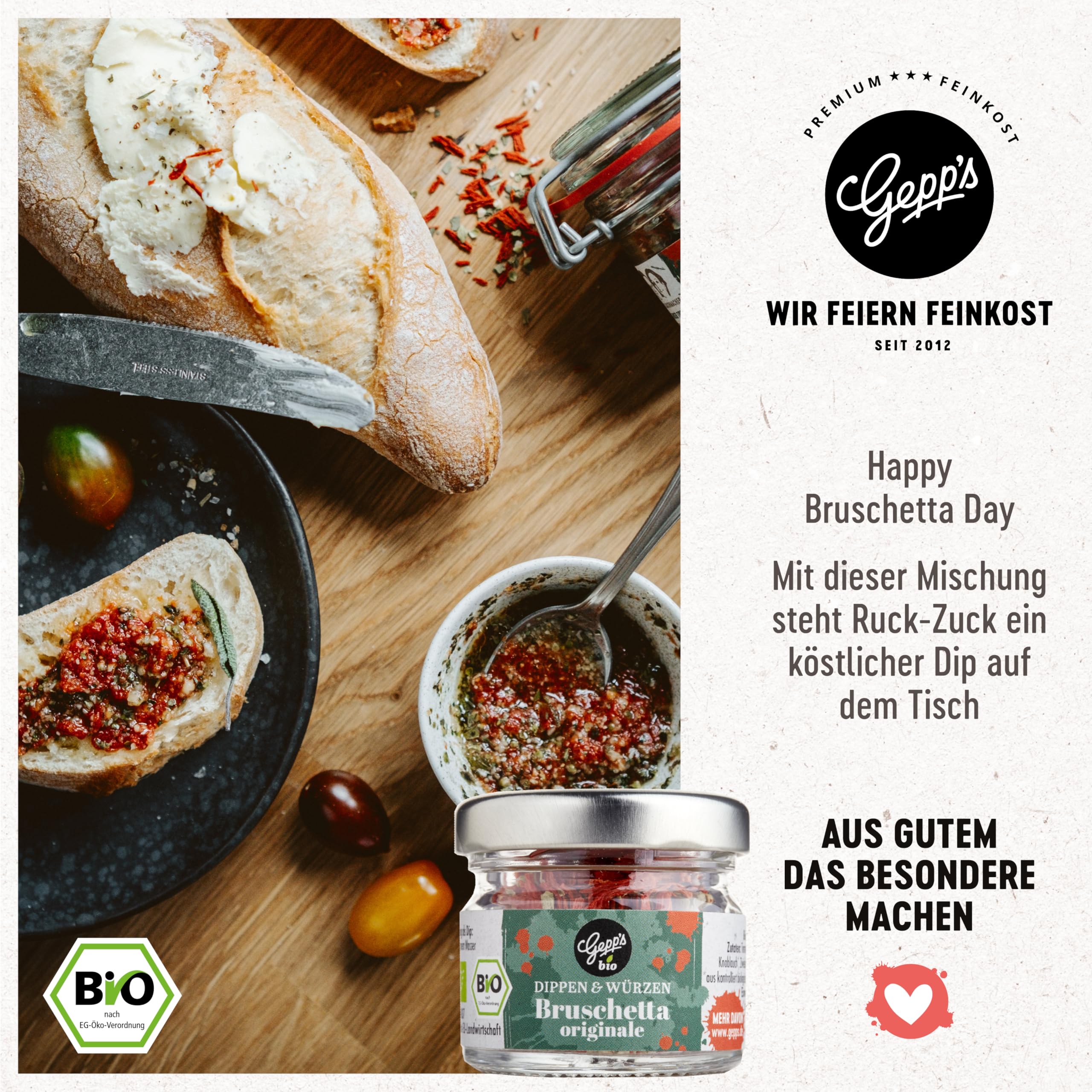 Gepp's Feinkost Mini Danke Geschenkbox I Geschenkkorb mit 2 Gewürz-Variationen, 2 fruchtigen Konfitüren und einer Edelsauce I perfekt zum Verschenken oder selbst genießen