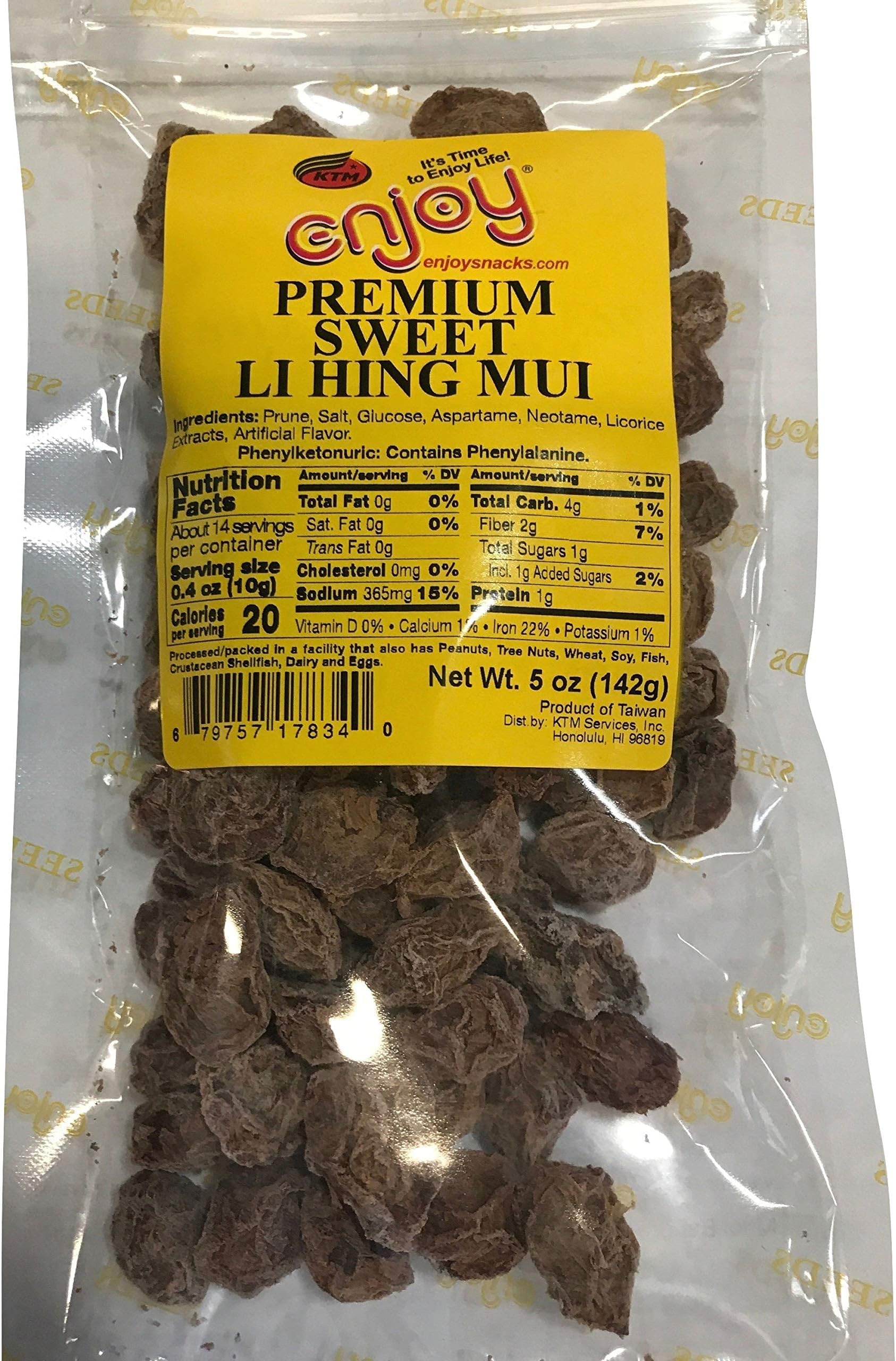 Enjoy Hawaii Premium Sweet Li Hing Mui Dried Plums