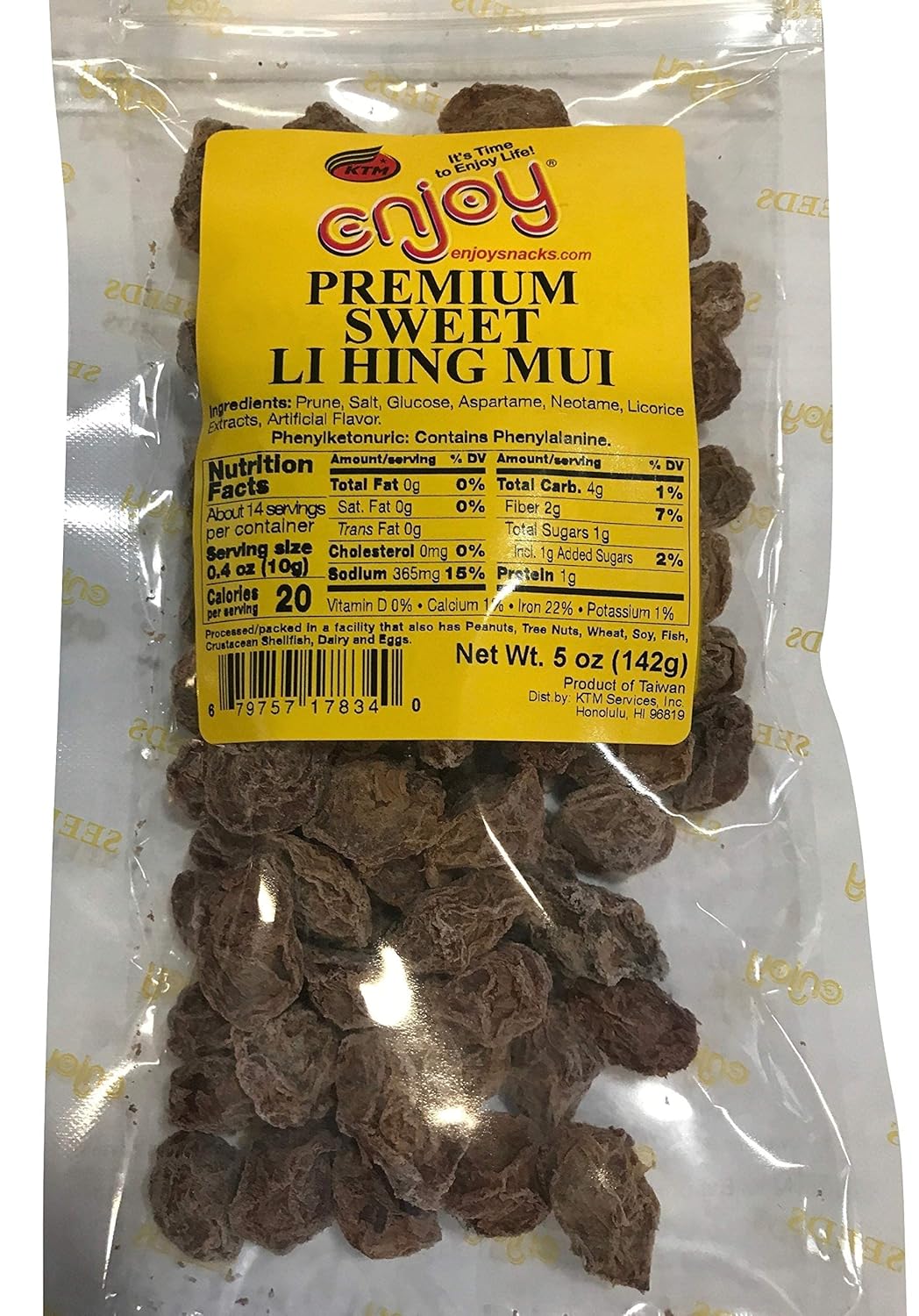 Enjoy Hawaii Premium Sweet Li Hing Mui Dried Plums