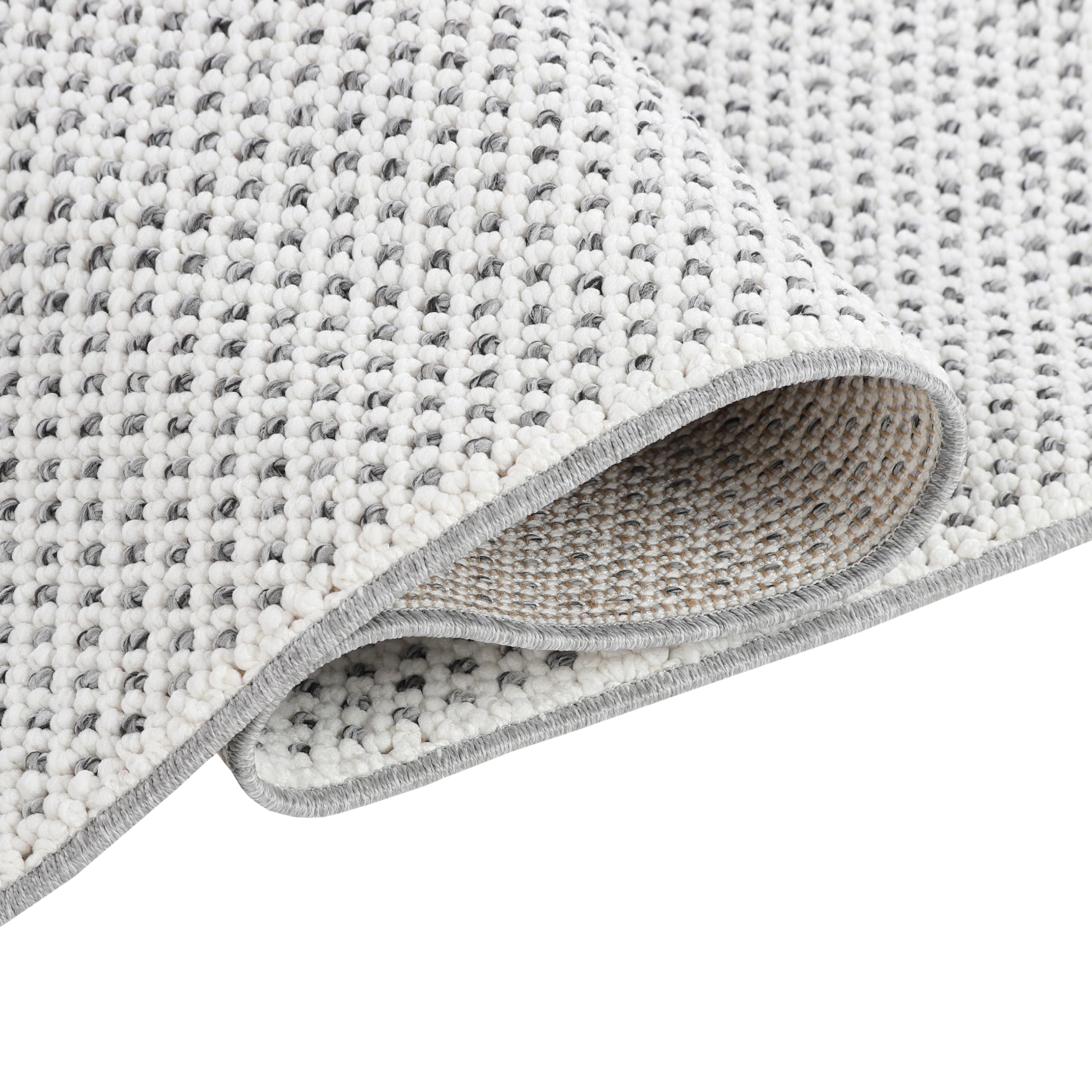 TAPISO Agra Tapis Poils Courts Bouclé à Franges Moderne Gris Uni Tapis Salon Chambre Adulte Salle à Manger Oeko-TEX Résistant Epais 200 x 300 cm