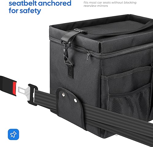 Miniatura 6 de Organizador y enfriador para automóvil exterior de tela Oxford duradera y forro impermeable, almacenamiento portátil para automóvil y caja térmica