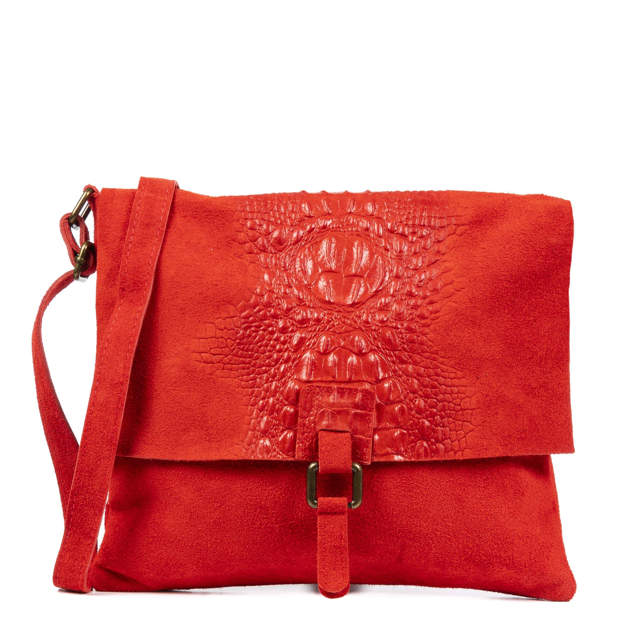Firenze ARTEGIANI. Daniela Borsa a tracolla da donna. Vera pelle scamosciata. Borsa a tracolla da donna. Made in Italy. Vera Pelle Italiana.34x5x31 cm