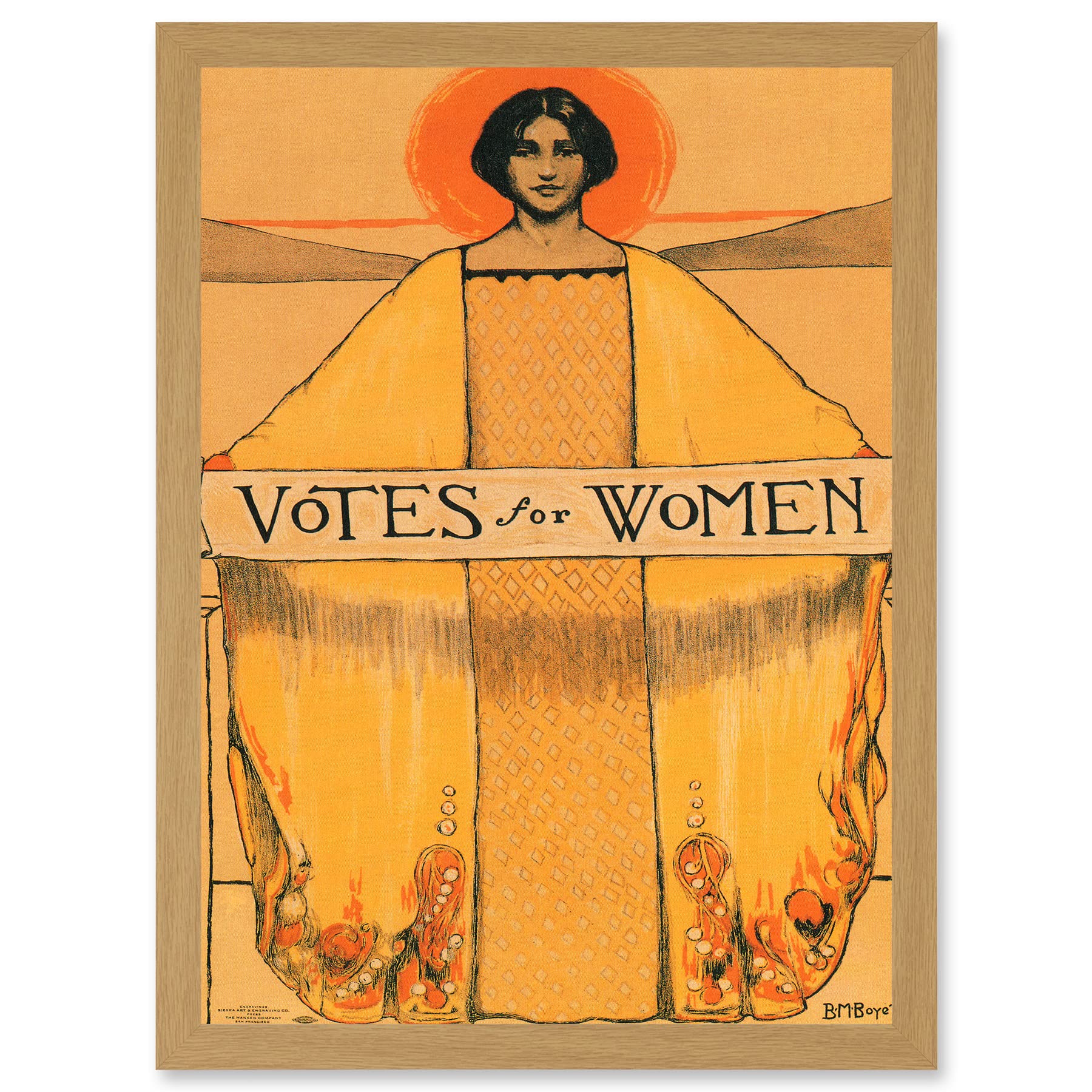 Wee Blue Coo Votes For Women Suffrage 19th Amendment Vintage Poster Artwork Framed Wall Art Print A4