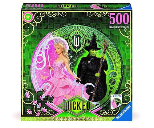 Ravensburger - Puzzle 500 Piezas Redondo Wicked, Puzzle Adultos 52cm