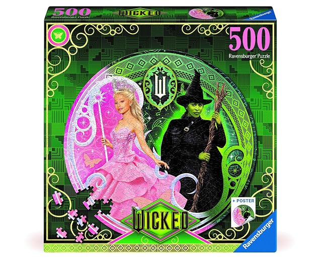Ravensburger - Puzzle 500 Piezas Redondo Wicked, Puzzle Adultos 52cm