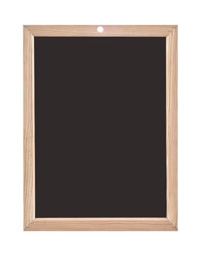 WONDAY - Ardoise en Bois, 2 faces Unies, (l) 400 x (h) 600 mm, Noir
