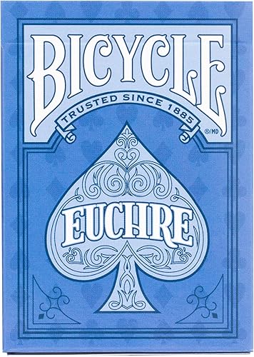Miniatura 2 de Bicycle Euchre - Baraja de cartas de juego - 9 a través de Ace - Cubierta doble, azul