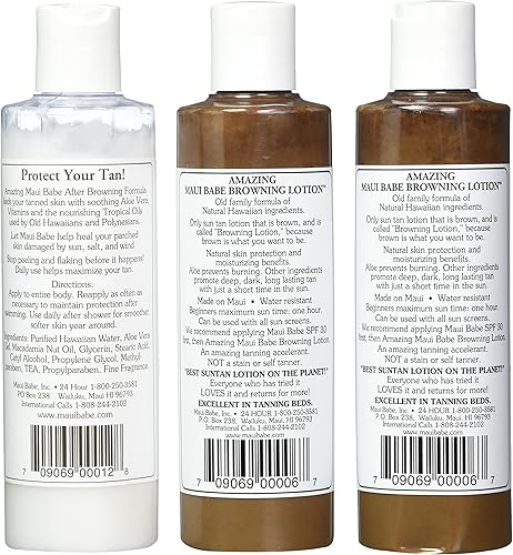 Miniatura 2 de Maui Babe Paquete de bronceado (2 lociones Browning de 8 onzas, 1 loción After Browning de 8 onzas), (paquete de 3)