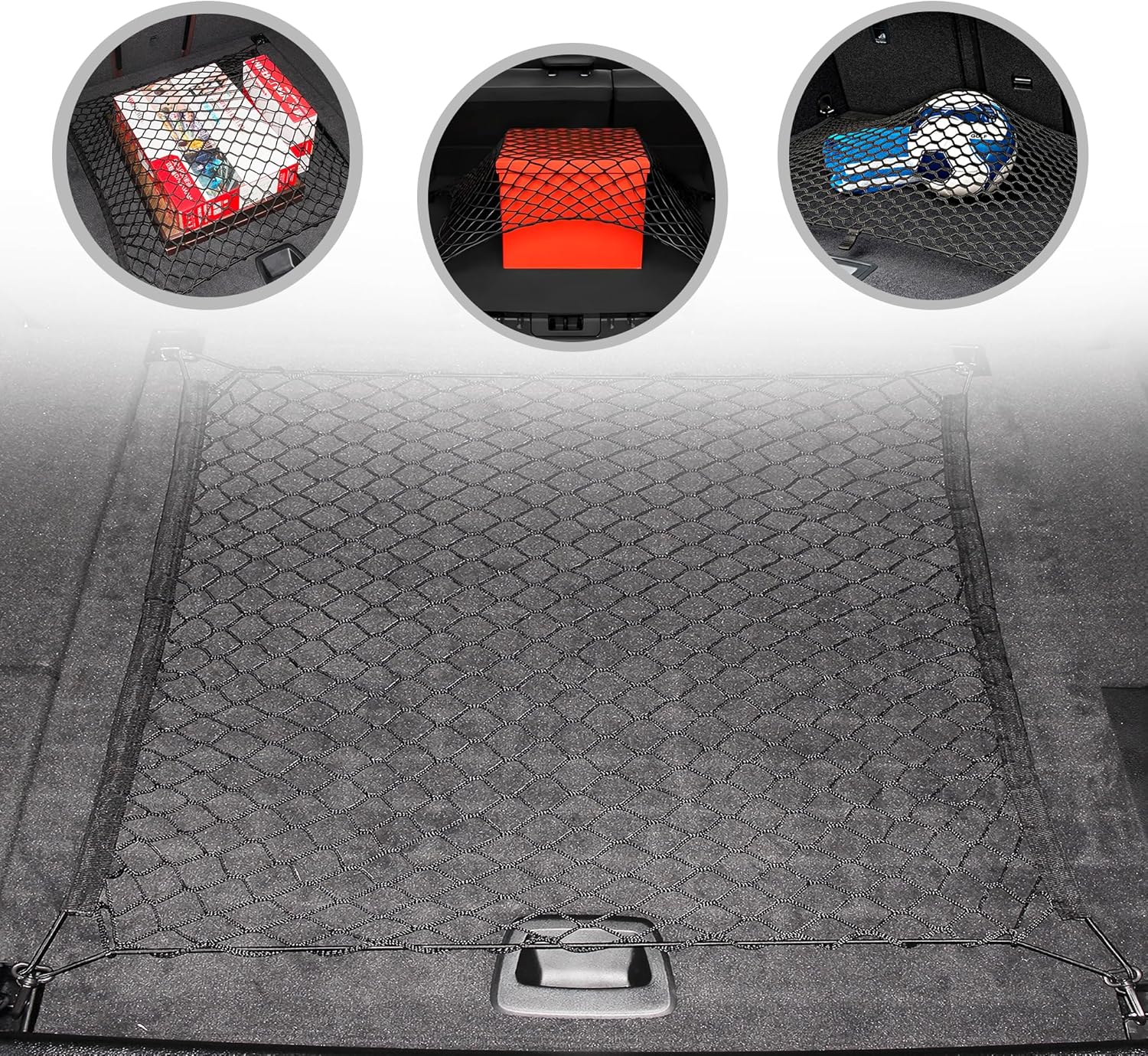 Trunknets Inc Floor Style Trunk Cargo Net for BMW 5 Series 520i 525i 525xi 528i 528xi 530i 530xi 535d 535i 535i GT xDrive 545i 550i 550i GT 550i GT xDrive 2004-2021 New