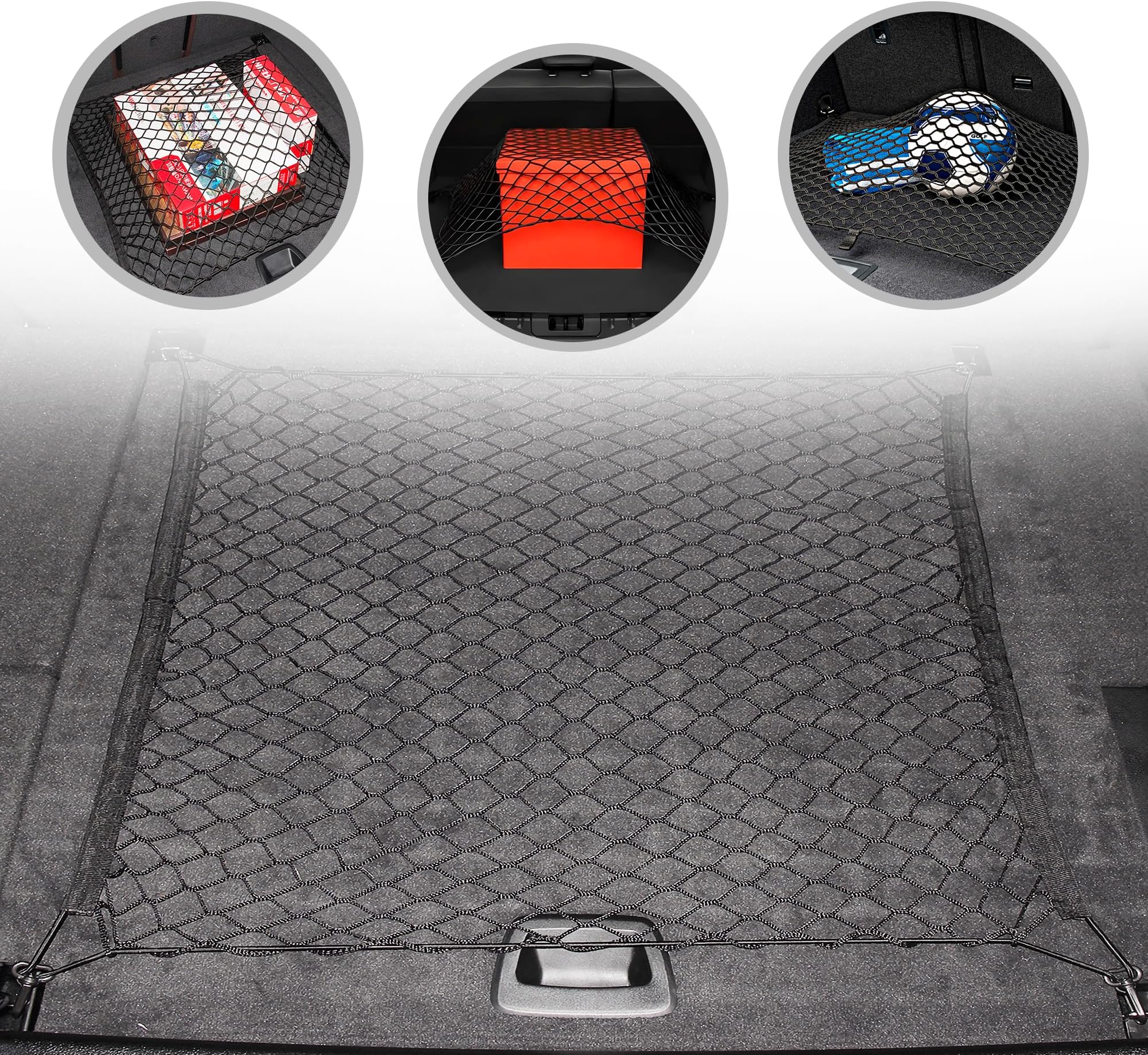 Trunknets Inc Floor Style Trunk Cargo Net for BMW 5 Series 520i 525i 525xi 528i 528xi 530i 530xi 535d 535i 535i GT xDrive 545i 550i 550i GT 550i GT xDrive 2004-2021 New
