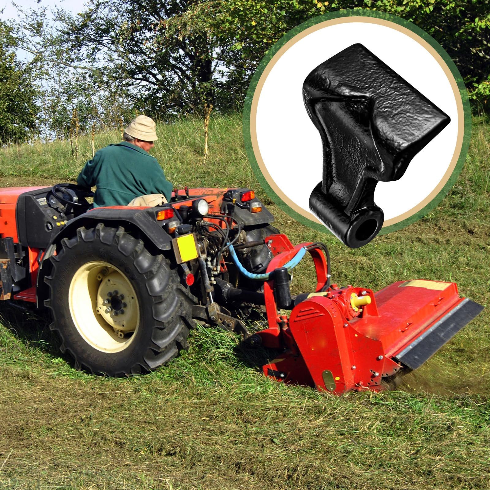 Threlaco 5 cuchillas de repuesto de acero de 3.5 pulgadas de ancho para cortacésped de tractor