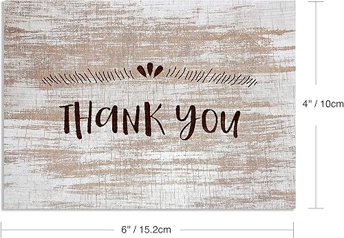 Miniatura 3 de Juego de 30 tarjetas de agradecimiento con sobres de papel kraft  5 de cada diseño  Perfecto para bodas, cumpleaños, baby shower, fiesta, graduación