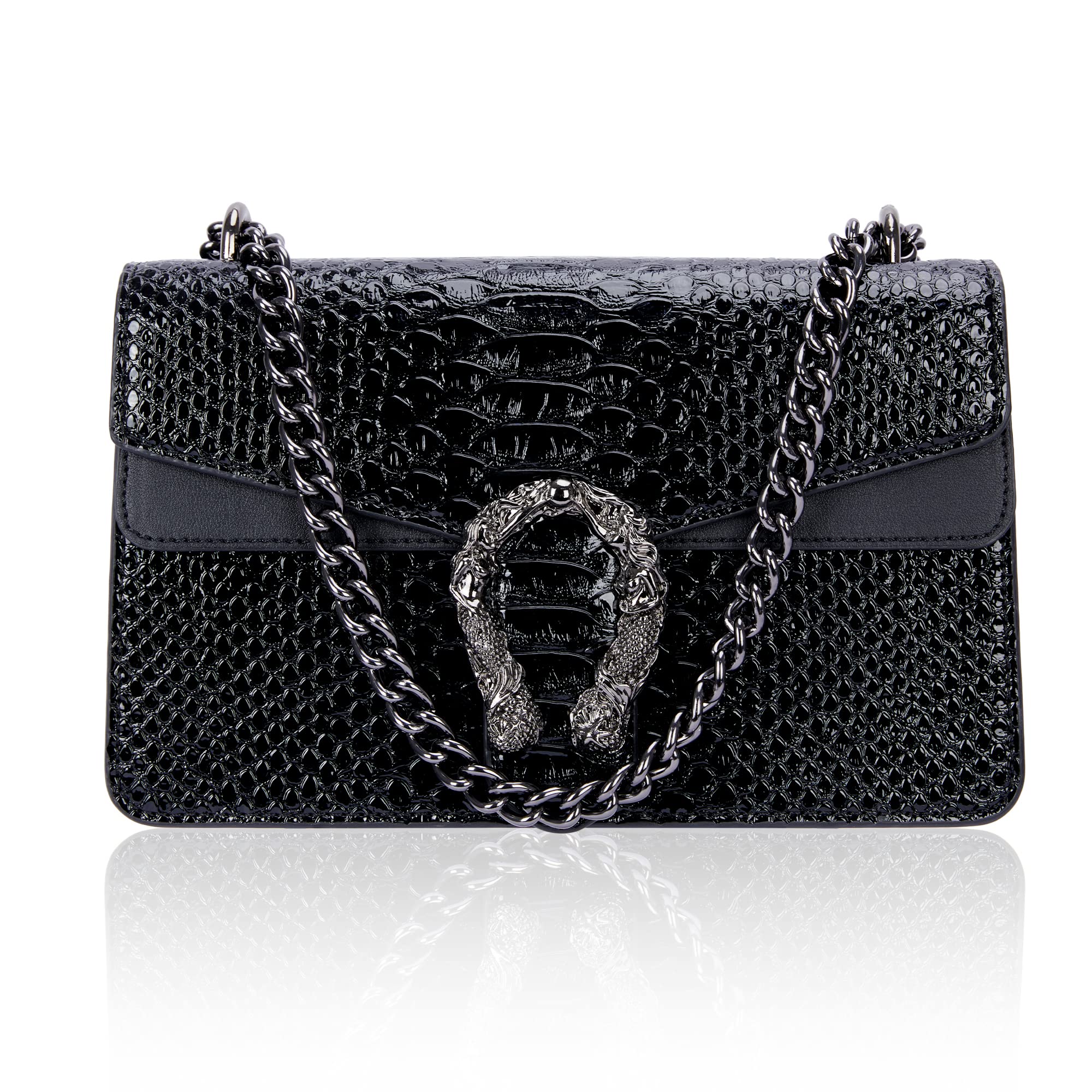 Aiqudou Women 001 Satchel-handbags, A-New-Black, L, retro