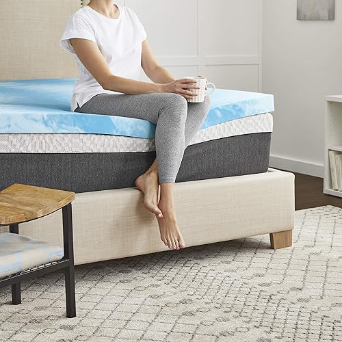 Miniatura 4 de 2" SealyChill Memory Foam Mattress Topper, Washable Allergen Resistant Cover, Queen (F02-00159-QN0), White