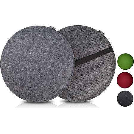 Amazon De Ampara 4er Set Edle Stuhlkissen Rund 40cm Rutschfest Gemutlich Sitzkissen Rund Aus Filz Grau Stuhl Bank Lounge Etc Sitzkissen Rund 40 Cm
