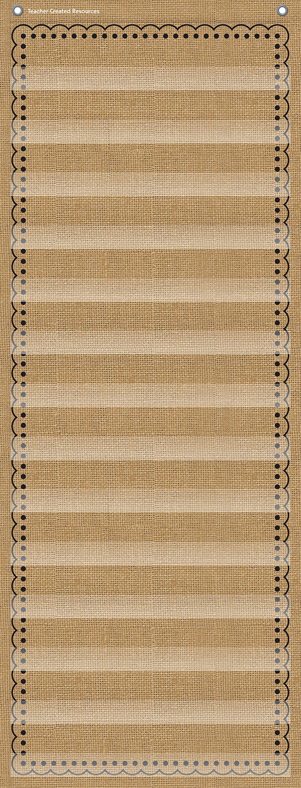 Teacher Created Resources Burlap 14 Pocket Chart (13" x 34")