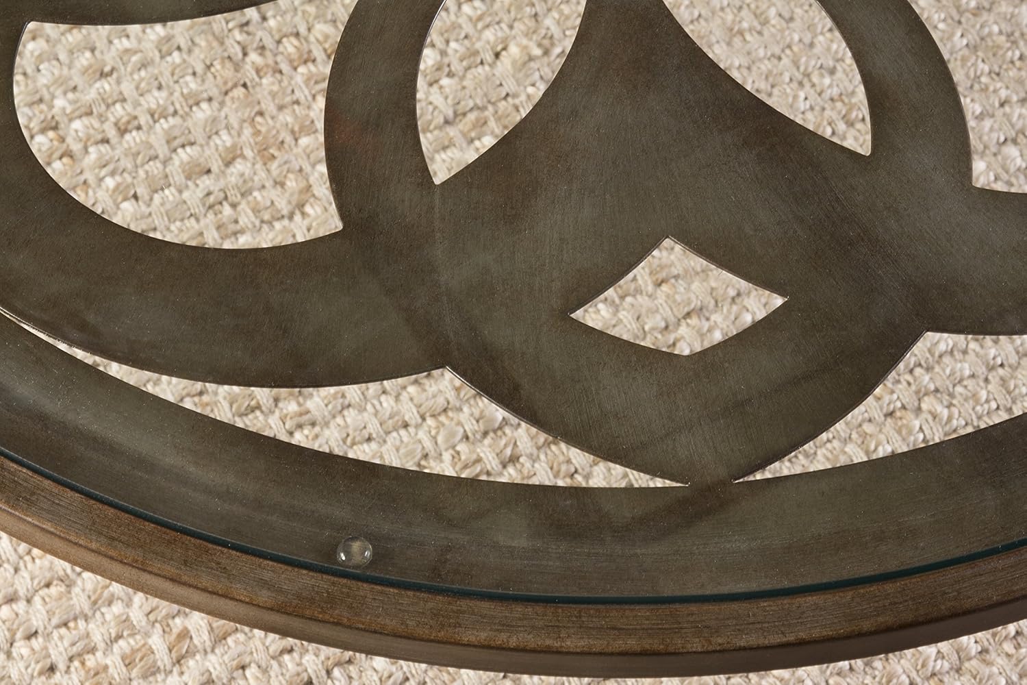 Flash Deals - 40% OFF Hillsdale Marsala Metal Coffee Table, Gray with Brown Rub