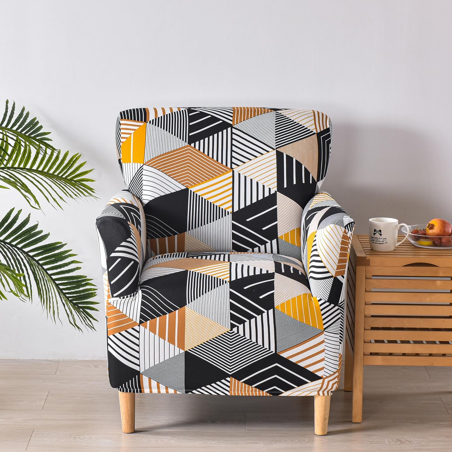 LiveGo Banquet Armchair Slipcovers Spandex Soft Printed Chair